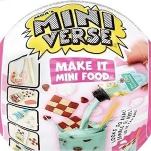 2 opened mini verse make it food blind packs